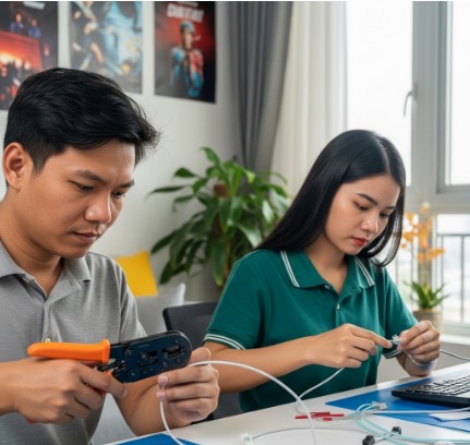 Bấm Dây Mạng Camera IP: Kết Nối Ổn Định, Ít Nhiễu